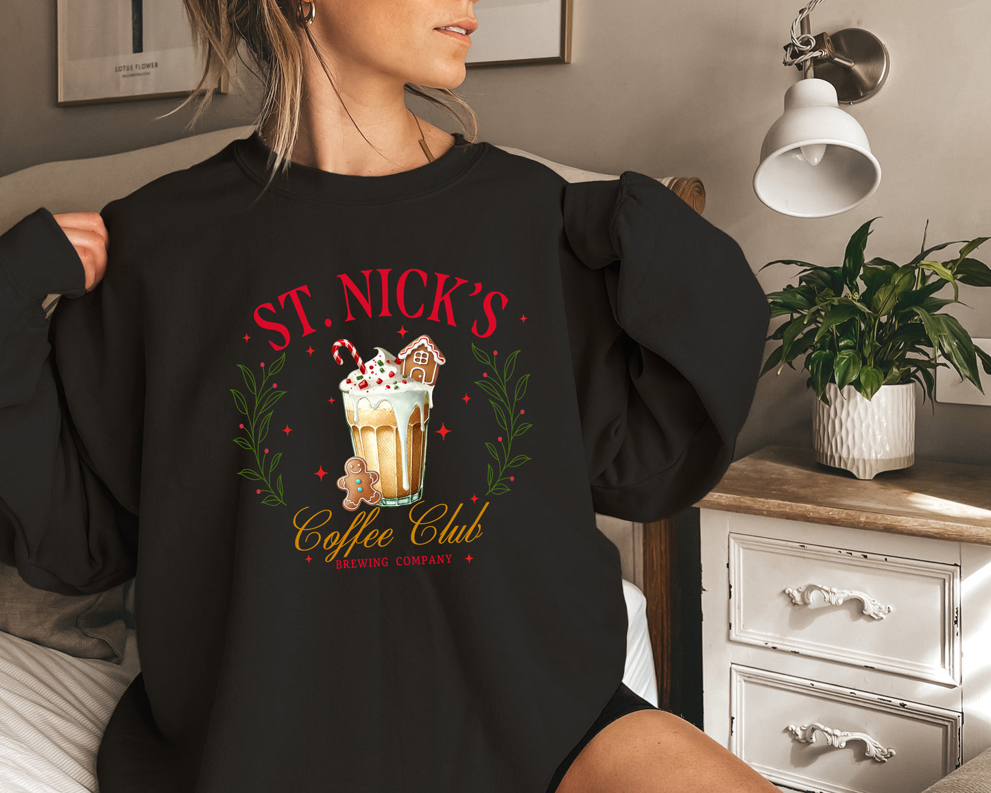ST. Nick's Coffee Club Sweatshirt, Christmas gift