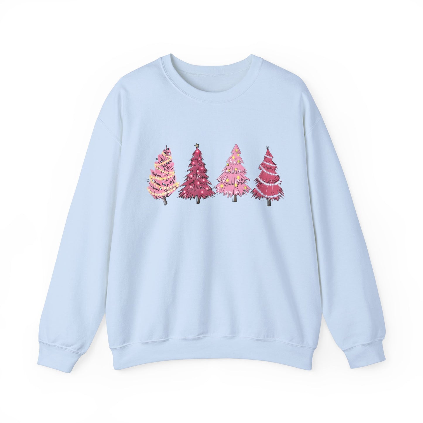 Lovely Pink Christmas Trees Sweatshirt
