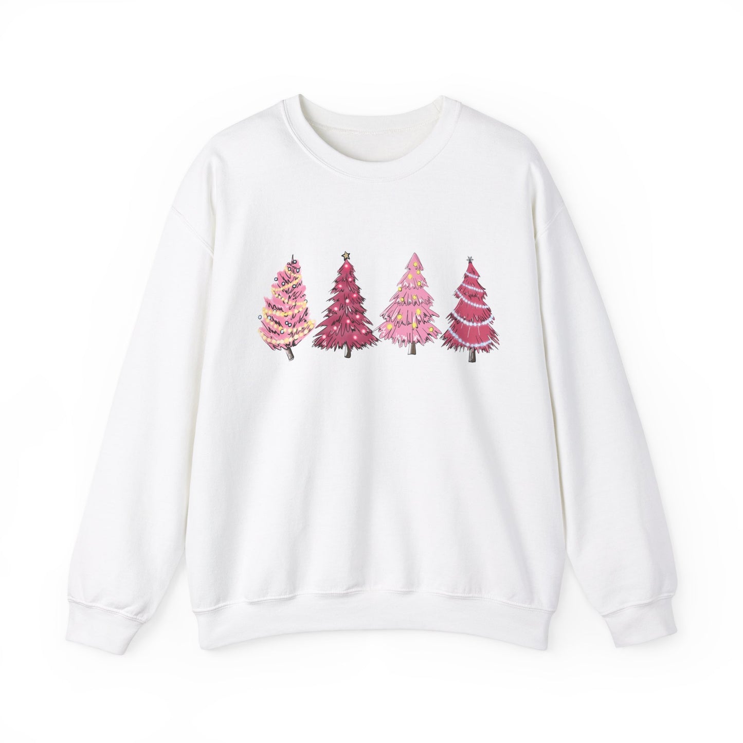 Lovely Pink Christmas Trees Sweatshirt