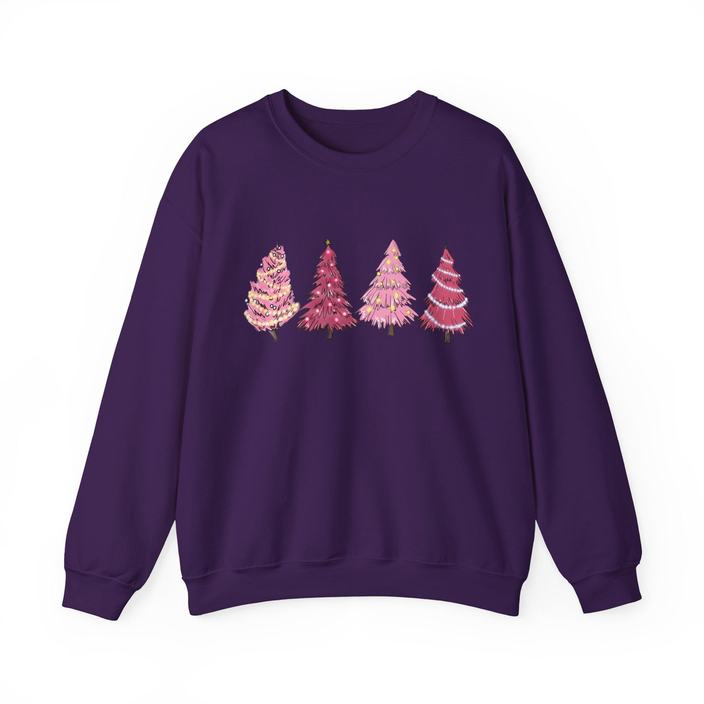 Lovely Pink Christmas Trees Sweatshirt