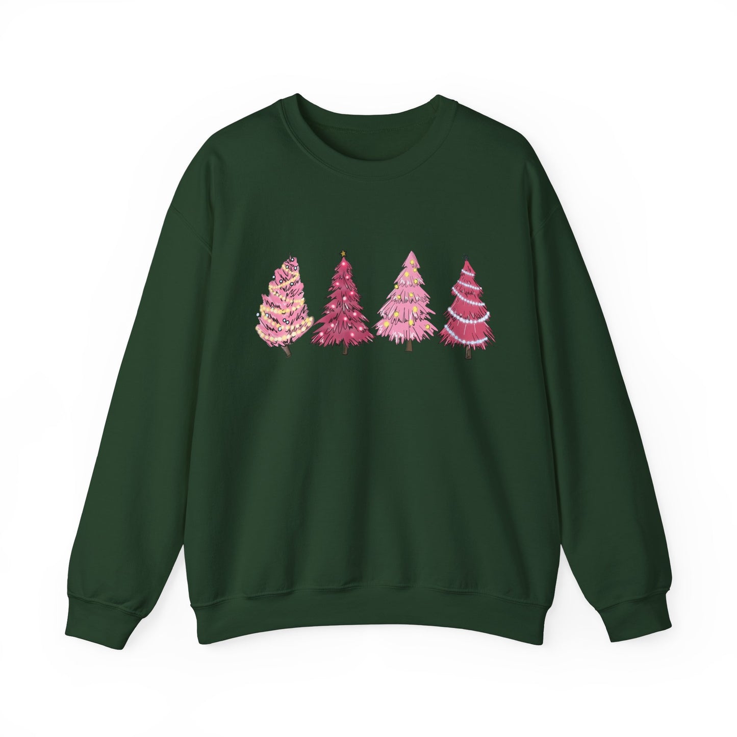 Lovely Pink Christmas Trees Sweatshirt