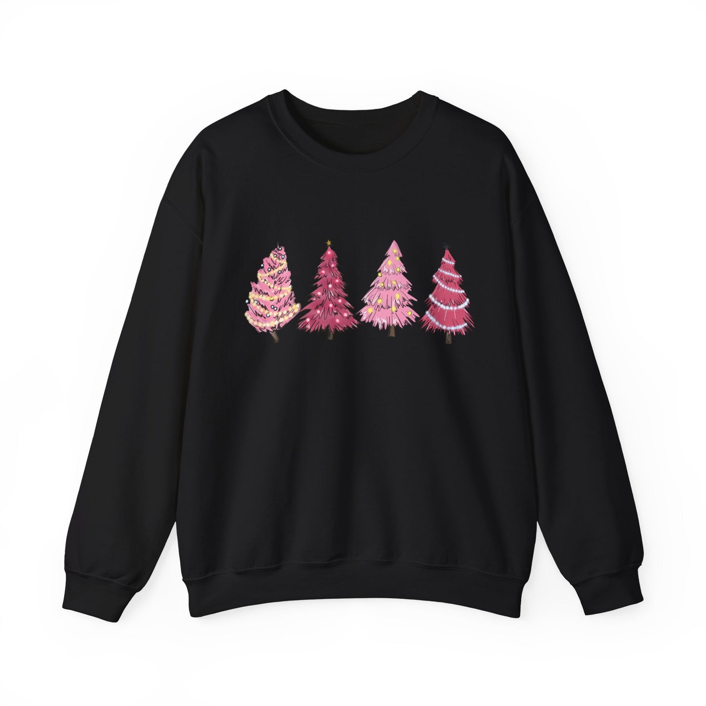 Lovely Pink Christmas Trees Sweatshirt