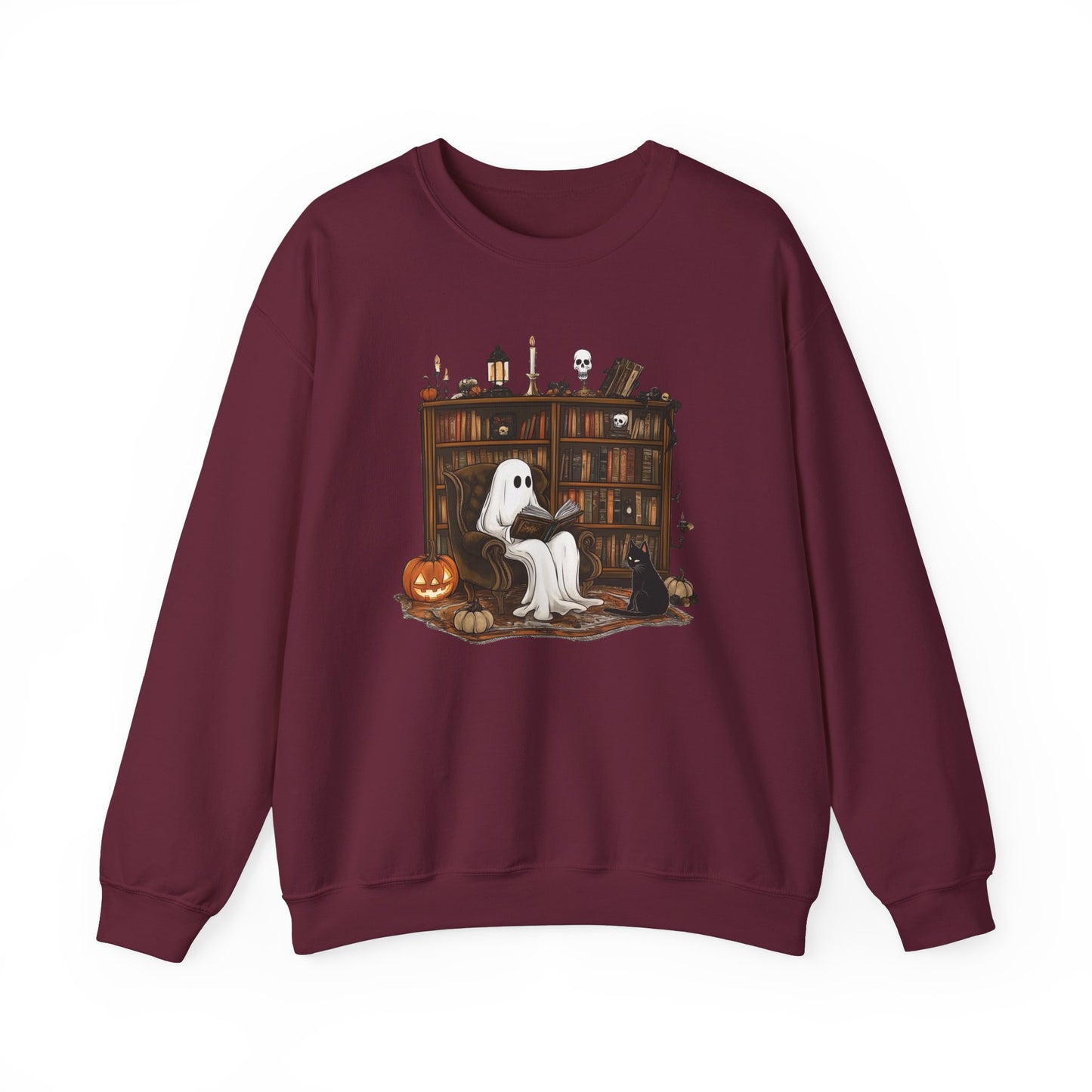 Ghost Reading A Book Halloween Swearshirt