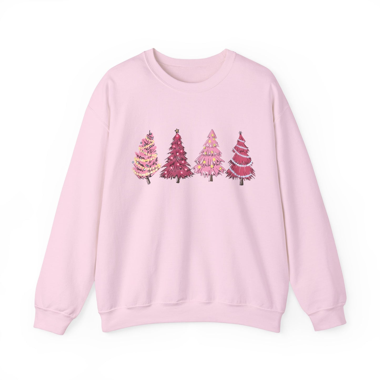 Lovely Pink Christmas Trees Sweatshirt