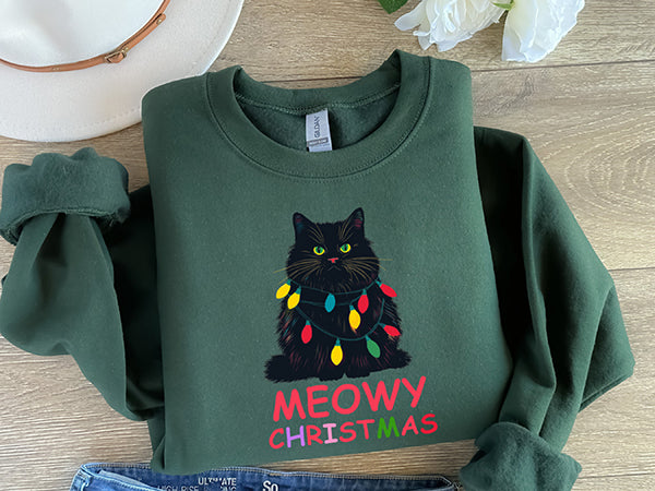 Meowy Christmas Cute Sweatshirt