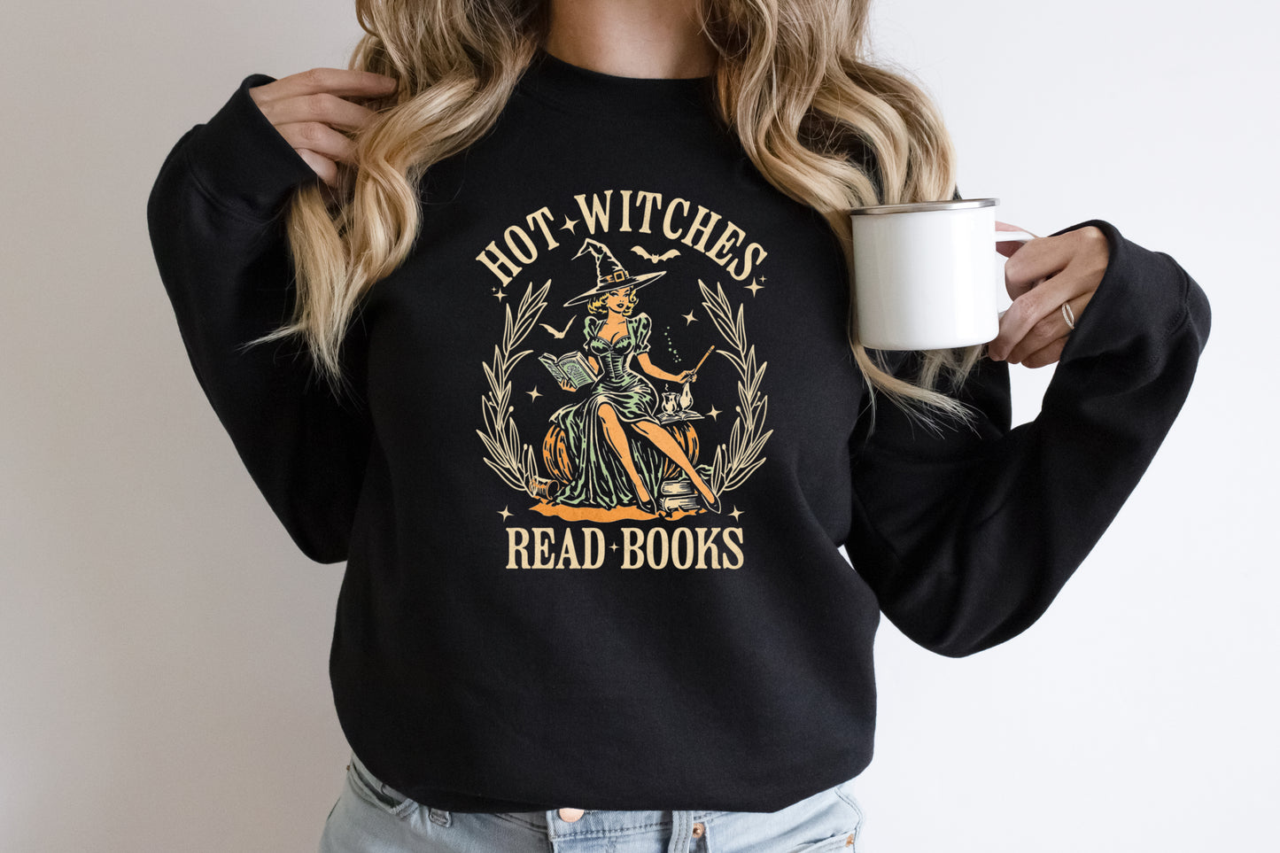 Hot Witches Read Book Swearshirt
