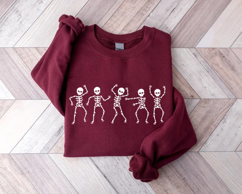 Unisex Dancing Skeleton Halloween Sweatshirt