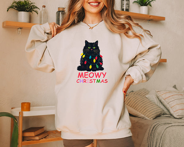 Meowy Christmas Cute Sweatshirt