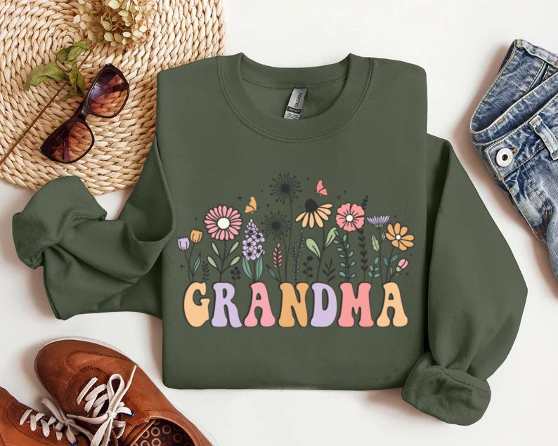 Grandma Flower Sweatshirt
