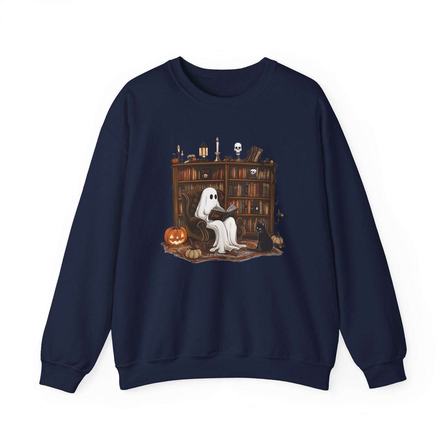 Ghost Reading A Book Halloween Swearshirt
