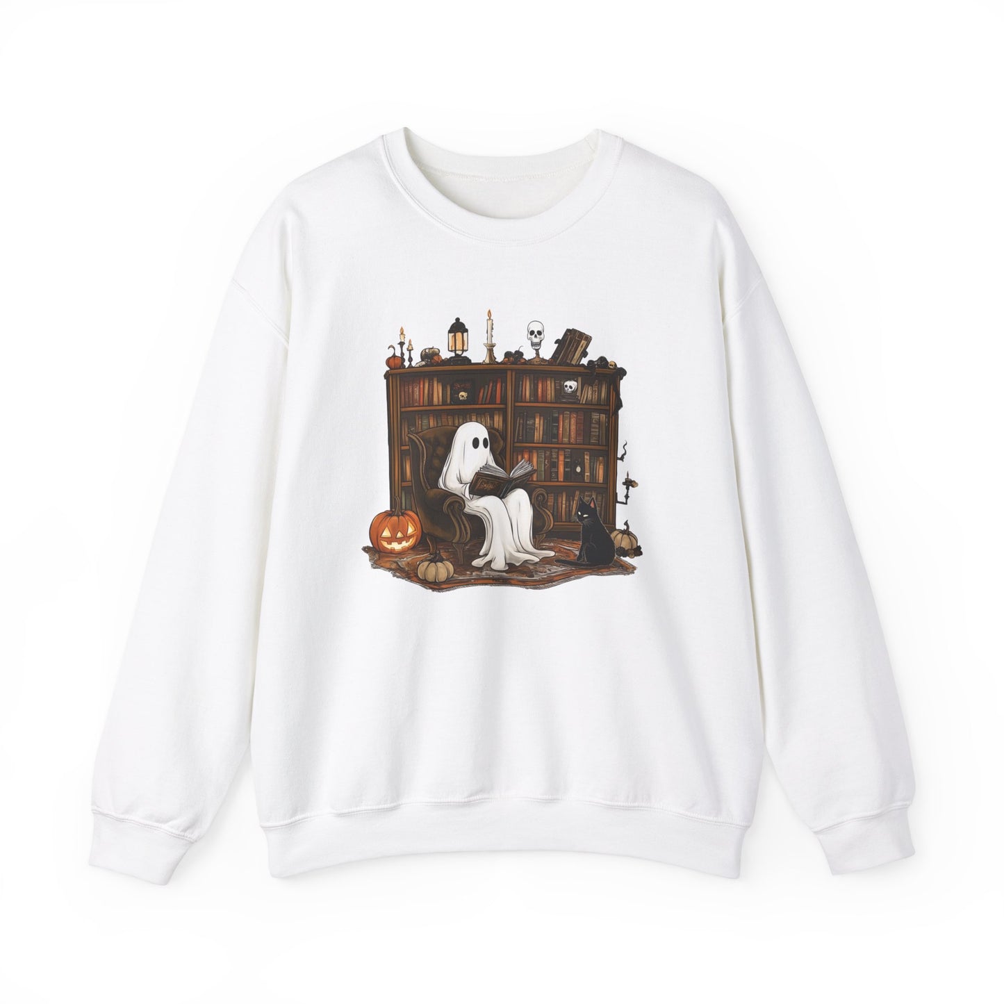 Ghost Reading A Book Halloween Swearshirt