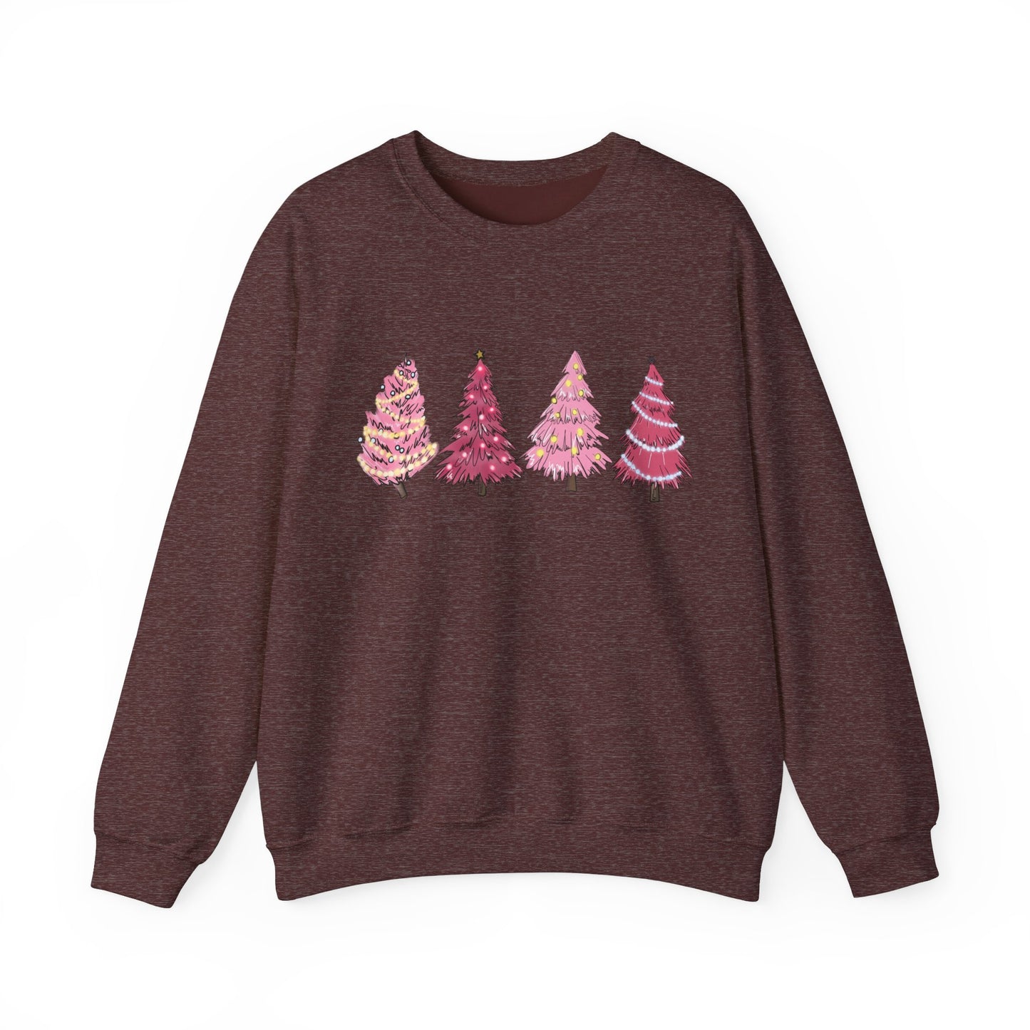 Lovely Pink Christmas Trees Sweatshirt