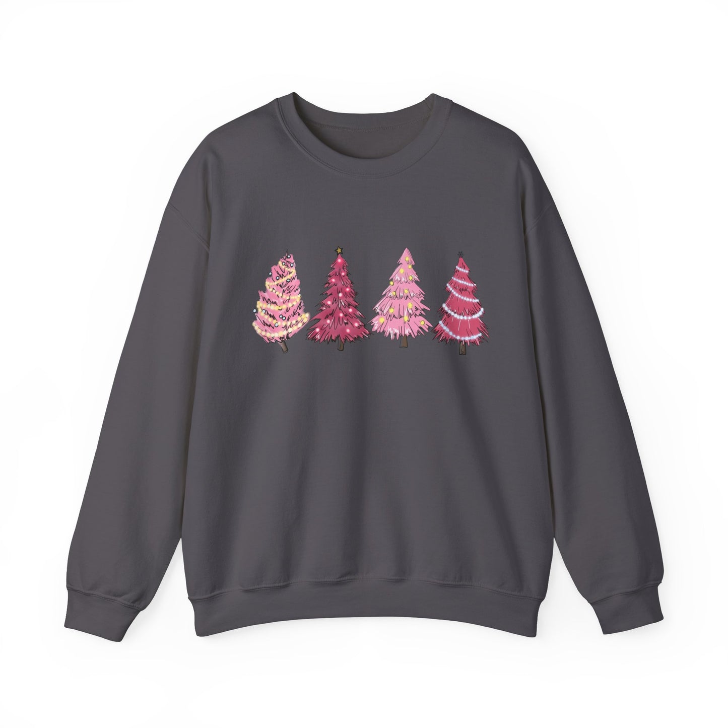 Lovely Pink Christmas Trees Sweatshirt