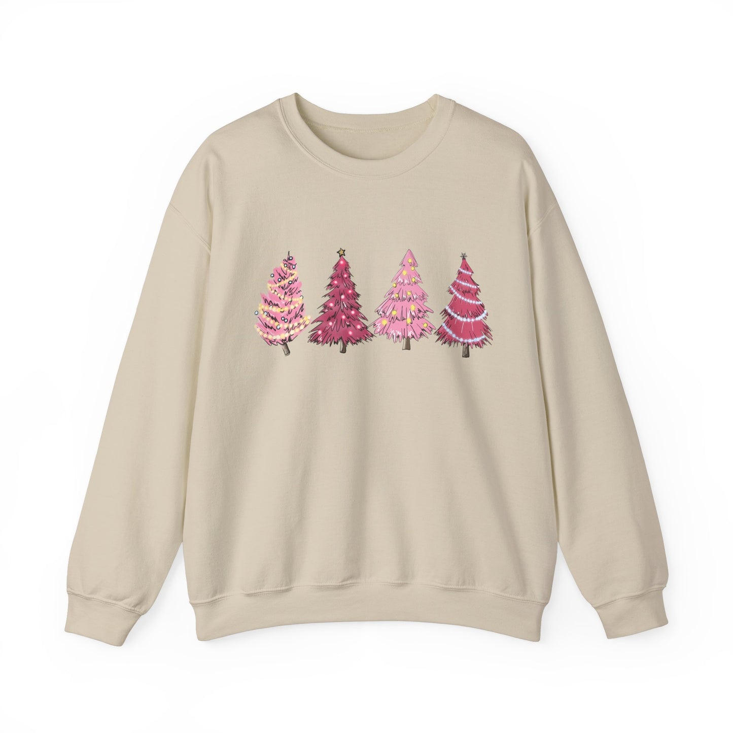 Lovely Pink Christmas Trees Sweatshirt