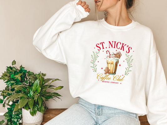 ST. Nick's Coffee Club Sweatshirt, Christmas gift
