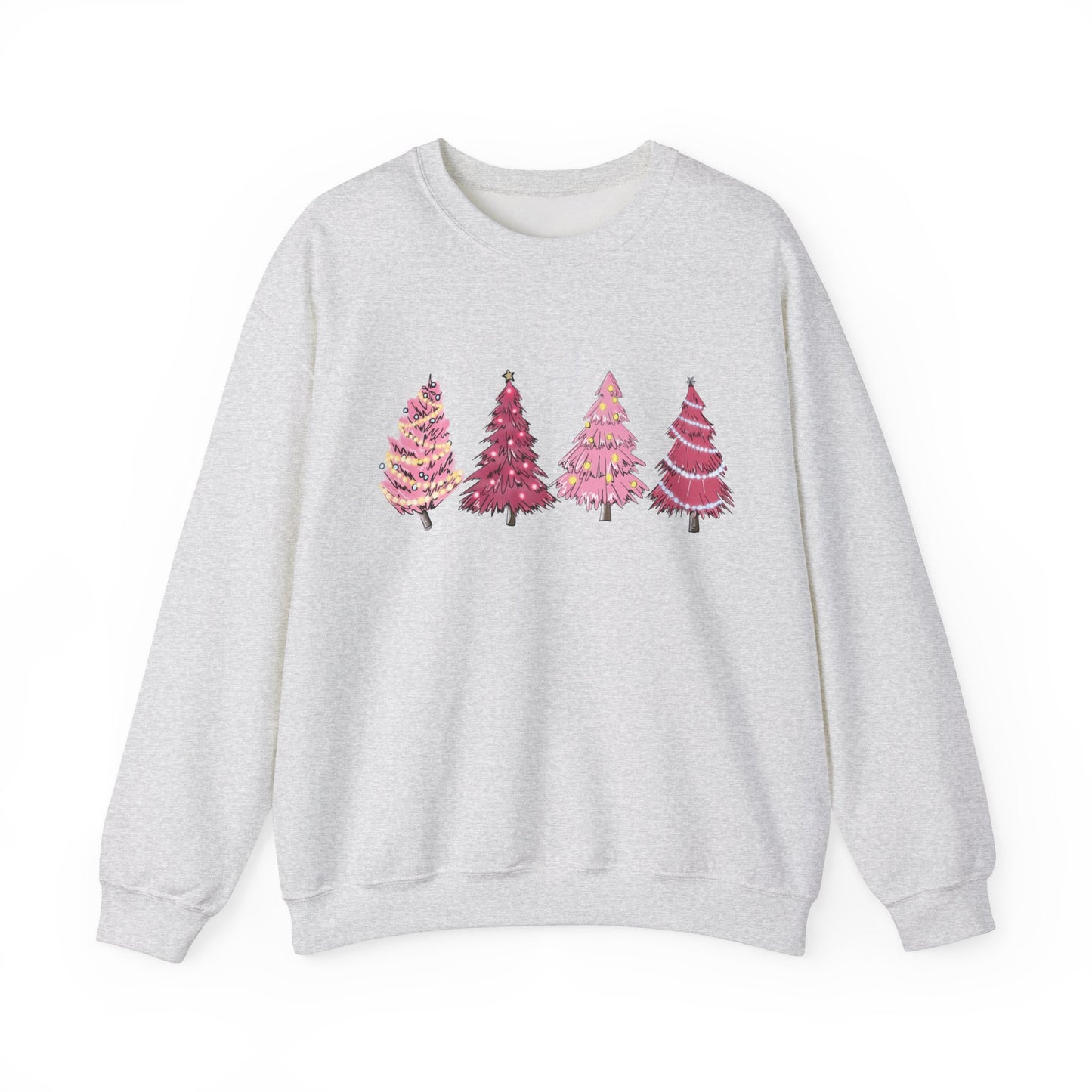 Lovely Pink Christmas Trees Sweatshirt