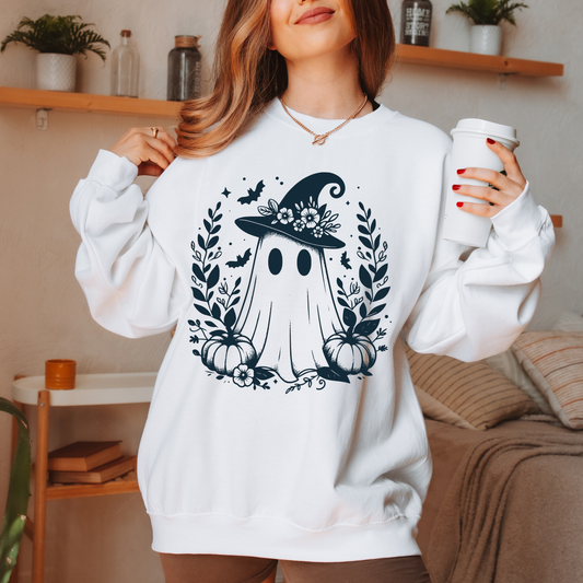 Spooky Boo In Flower Garden