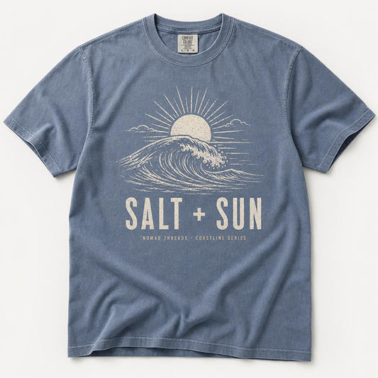Salt + Sun tee in washed denim